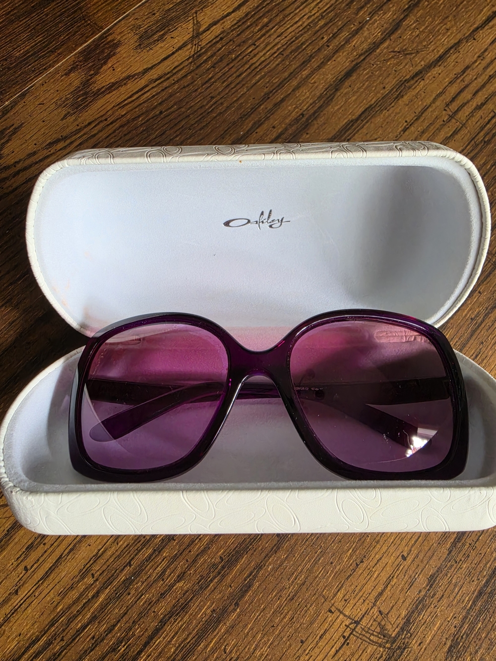 Oakley Women's Grape Juice Black Violet Gradient Oversized Sunglasses